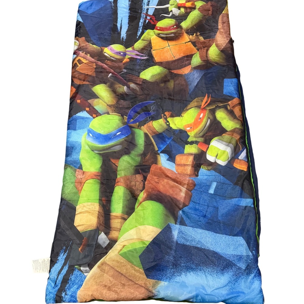 Nickelodeon TMNT Kids Sleeping Bag‎ 30x54 Blue Green Ninja Turtles Slumber Party